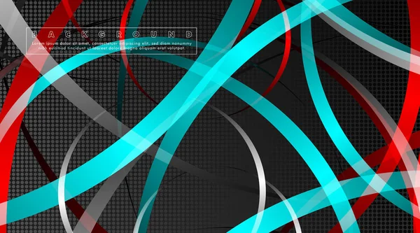 Koyu daire deseni arka plan kavramı ile kavisli soyut tasarım. vektör illüstrasyon