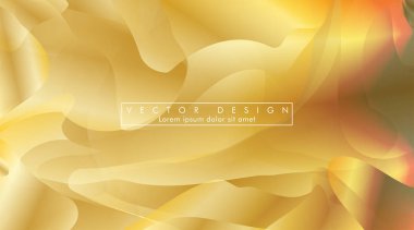 Altın sarısı arka plan Dalga deseni ve gradasyon vektör illüstrasyon. eps 10