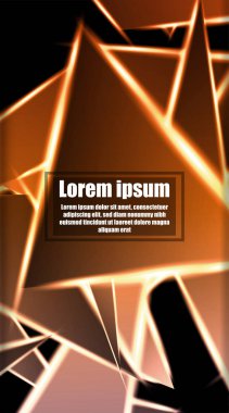 dikey soyut tasarım. Parlak üçgen şekil vektör tasarımının arka planı. tasarım arka planınız için uygun
