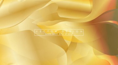 Altın sarısı arka plan Dalga deseni ve gradasyon vektör illüstrasyon. eps 10