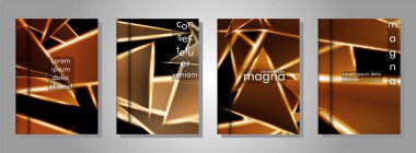 Minimal kapak tasarımı. Üçgen şekil vektör tasarım arka plan. Broşürler, posterler, kapaklar, afişler, vb için geçerlidir