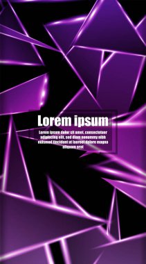 dikey soyut tasarım. Parlak üçgen şekil vektör tasarımının arka planı. tasarım arka planınız için uygun