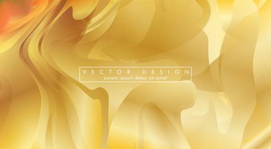Altın sarısı arka plan Dalga deseni ve gradasyon vektör illüstrasyon. eps 10