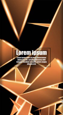 dikey soyut tasarım. Parlak üçgen şekil vektör tasarımının arka planı. tasarım arka planınız için uygun