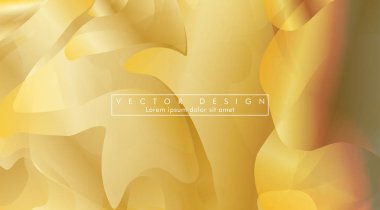 Altın sarısı arka plan Dalga deseni ve gradasyon vektör illüstrasyon. eps 10