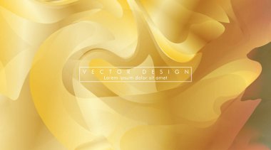 Altın sarısı arka plan Dalga deseni ve gradasyon vektör illüstrasyon. eps 10