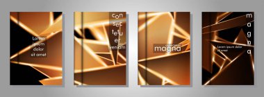 Minimal kapak tasarımı. Üçgen şekil vektör tasarım arka plan. Broşürler, posterler, kapaklar, afişler, vb için geçerlidir