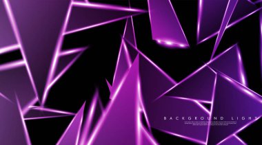 Parlak üçgenler bir fon ile modern teknoloji tasarımı. Tasarım arka planınız için uygun vektör çizimi