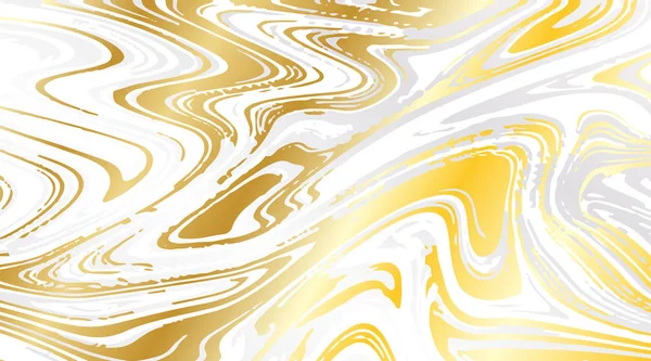 Witte en gouden marmeren achtergrond. Marmeren textuur ontwerp. Abstracte achtergrond. Voorraad. Olieverf schilderij stijl. Aquarel handtekening. volgens uw ontwerp — Stockvector