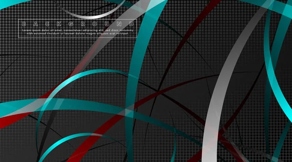 Koyu daire deseni arka plan kavramı ile kavisli soyut tasarım. vektör illüstrasyon