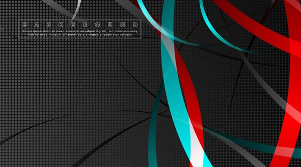 Koyu daire deseni arka plan kavramı ile kavisli soyut tasarım. vektör illüstrasyon