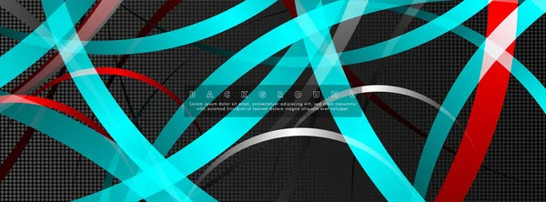 Koyu daire deseni arka plan kavramı ile kavisli soyut tasarım. vektör illüstrasyon