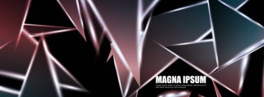 Parlak üçgen şekil vektör tasarım afişarka planı. tasarım arka planınız için uygun