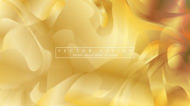 Altın sarısı arka plan Dalga deseni ve gradasyon vektör illüstrasyon. eps 10