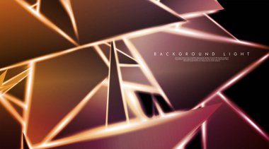 Parlak üçgenler bir fon ile modern teknoloji tasarımı. Tasarım arka planınız için uygun vektör çizimi