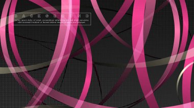 Koyu daire deseni arka plan kavramı ile kavisli soyut tasarım. vektör illüstrasyon