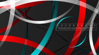 Koyu daire deseni arka plan kavramı ile kavisli soyut tasarım. vektör illüstrasyon