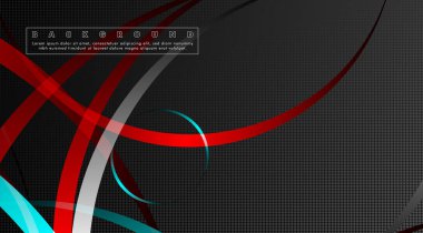 Koyu daire deseni arka plan kavramı ile kavisli soyut tasarım. vektör illüstrasyon