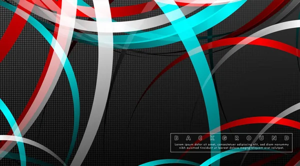 Koyu daire deseni arka plan kavramı ile kavisli soyut tasarım. vektör illüstrasyon