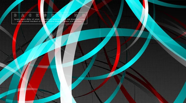 Koyu daire deseni arka plan kavramı ile kavisli soyut tasarım. vektör illüstrasyon