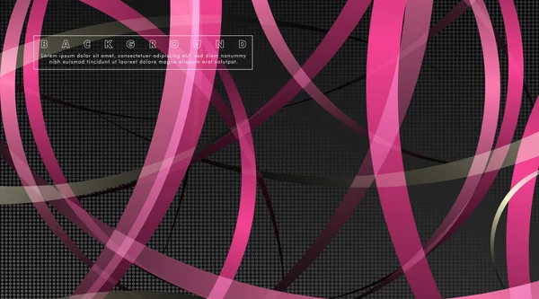 Koyu daire deseni arka plan kavramı ile kavisli soyut tasarım. vektör illüstrasyon