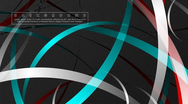 Koyu daire deseni arka plan kavramı ile kavisli soyut tasarım. vektör illüstrasyon