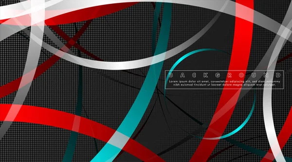 Koyu daire deseni arka plan kavramı ile kavisli soyut tasarım. vektör illüstrasyon