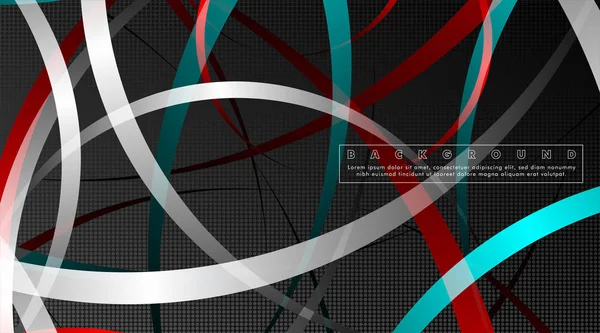 Koyu daire deseni arka plan kavramı ile kavisli soyut tasarım. vektör illüstrasyon