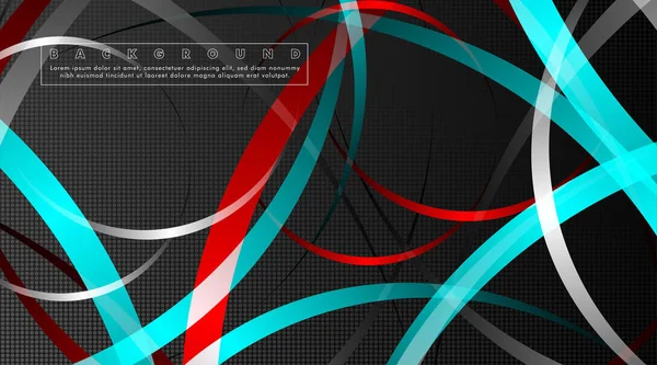 Koyu daire deseni arka plan kavramı ile kavisli soyut tasarım. vektör illüstrasyon