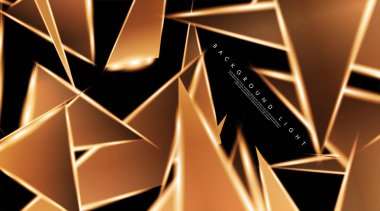 Parlak üçgenler bir fon ile modern teknoloji tasarımı. Tasarım arka planınız için uygun vektör çizimi