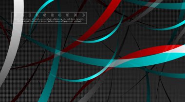 Koyu daire deseni arka plan kavramı ile kavisli soyut tasarım. vektör illüstrasyon