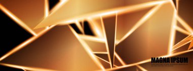 Parlak üçgen şekil vektör tasarım afişarka planı. tasarım arka planınız için uygun