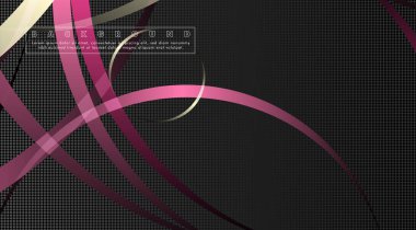 Koyu daire deseni arka plan kavramı ile kavisli soyut tasarım. vektör illüstrasyon