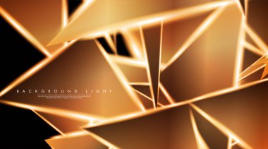 Parlak üçgenler bir fon ile modern teknoloji tasarımı. Tasarım arka planınız için uygun vektör çizimi