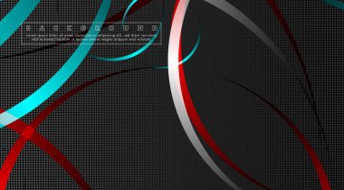 Koyu daire deseni arka plan kavramı ile kavisli soyut tasarım. vektör illüstrasyon