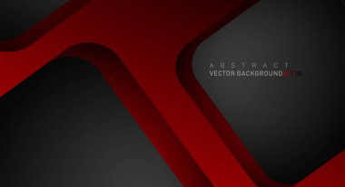 Metin ve arka plan tasarımları için siyah alandaki katmanlarla örtüşen geometrik vektör arka planlar