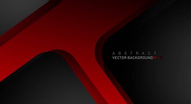 Metin ve arka plan tasarımları için siyah alandaki katmanlarla örtüşen geometrik vektör arka planlar