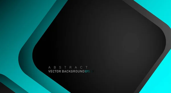 Geometriai vektor hátterek, amelyek a rétegek fekete terület a szöveg és a háttér-objektumok átfedés — Stock Vector