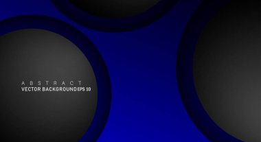 Metin ve arka plan tasarımları için siyah uzay çemberindeki katmanları çakışan renkli geometrik vektör arka planlar