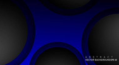 Metin ve arka plan tasarımları için siyah uzay çemberindeki katmanları çakışan renkli geometrik vektör arka planlar