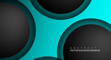 Metin ve arka plan tasarımları için siyah uzay çemberindeki katmanları çakışan renkli geometrik vektör arka planlar