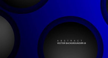 Metin ve arka plan tasarımları için siyah uzay çemberindeki katmanları çakışan renkli geometrik vektör arka planlar