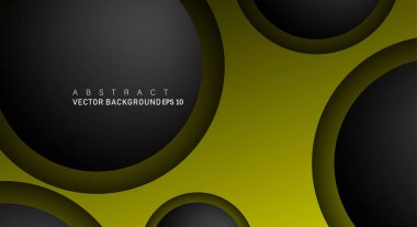 Metin ve arka plan tasarımları için siyah uzay çemberindeki katmanları çakışan renkli geometrik vektör arka planlar