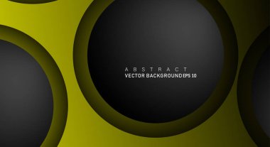 Metin ve arka plan tasarımları için siyah uzay çemberindeki katmanları çakışan renkli geometrik vektör arka planlar