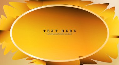 Oval vektör çerçeveleri tasarım arka planınız için hazır