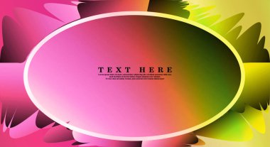 Oval vektör çerçeveleri tasarım arka planınız için hazır