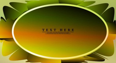 Oval vektör çerçeveleri tasarım arka planınız için hazır