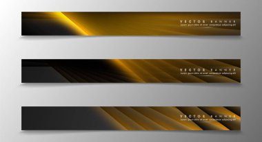 Tasarımınız için bir afiş arka planı ayarlayın. altın renk ve ışık çizgisinin gölge. vektör grafik tasarım illüstrasyon