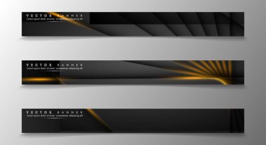 Tasarımınız için bir afiş arka planı ayarlayın. altın renk ve ışık çizgisinin gölge. vektör grafik tasarım illüstrasyon