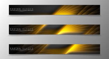 Tasarımınız için bir afiş arka planı ayarlayın. altın renk ve ışık çizgisinin gölge. vektör grafik tasarım illüstrasyon